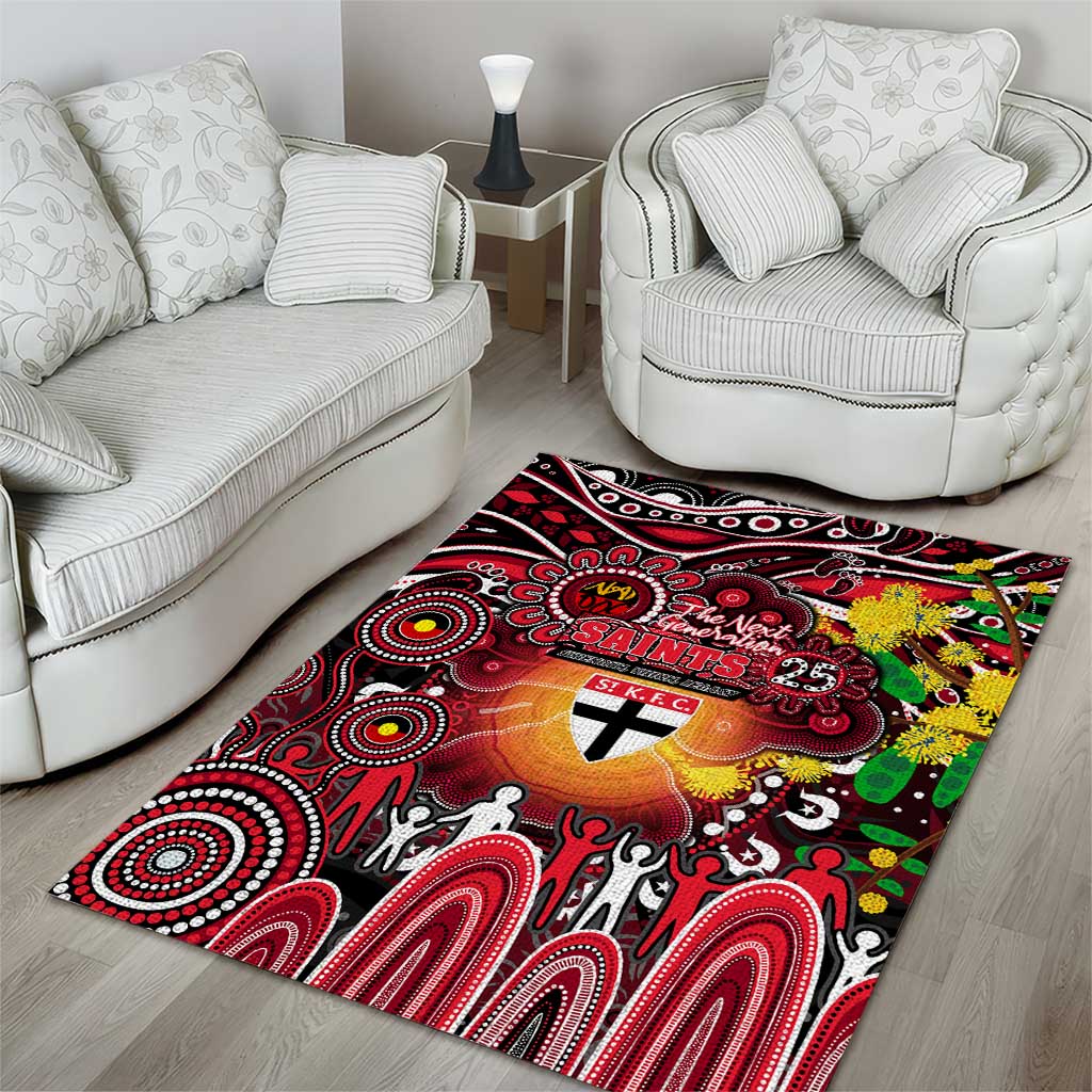 NAIDOC Week 2025 Saints Football Area Rug Aboriginal Dot Painting