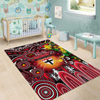 NAIDOC Week 2025 Saints Football Area Rug Aboriginal Dot Painting