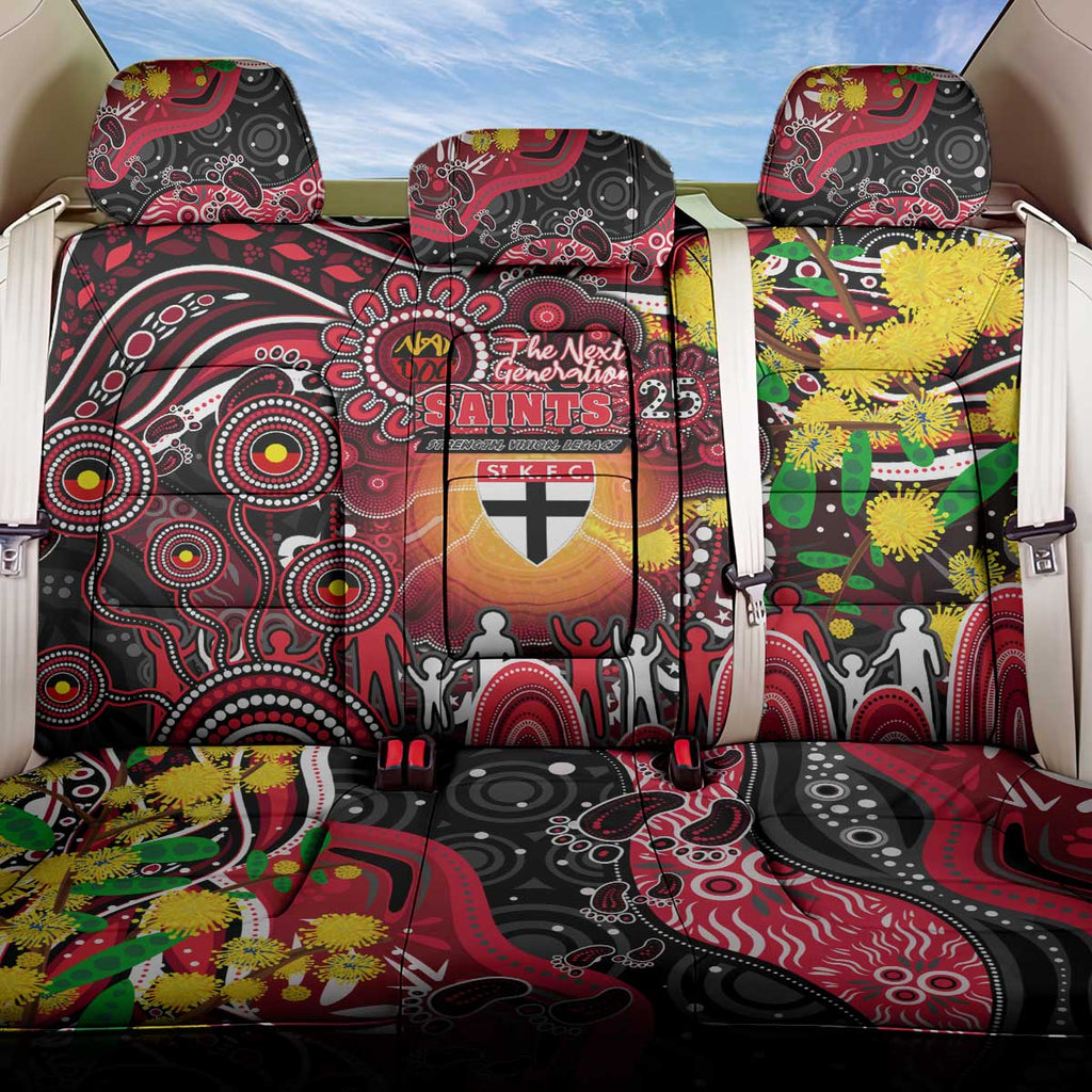 NAIDOC Week 2025 Saints Football Back Car Seat Cover Aboriginal Dot Painting