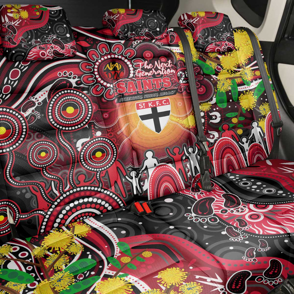 NAIDOC Week 2025 Saints Football Back Car Seat Cover Aboriginal Dot Painting