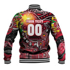 Personalised NAIDOC Week 2025 Saints Football Baseball Jacket Aboriginal Dot Painting