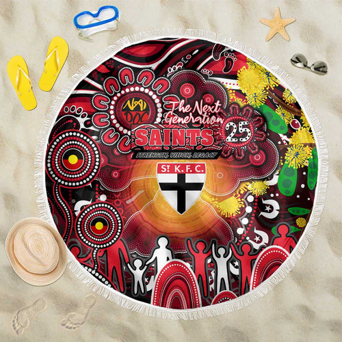 NAIDOC Week 2025 Saints Football Beach Blanket Aboriginal Dot Painting