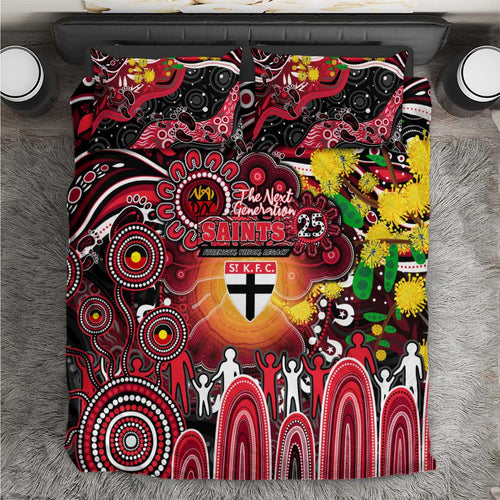 NAIDOC Week 2025 Saints Football Bedding Set Aboriginal Dot Painting