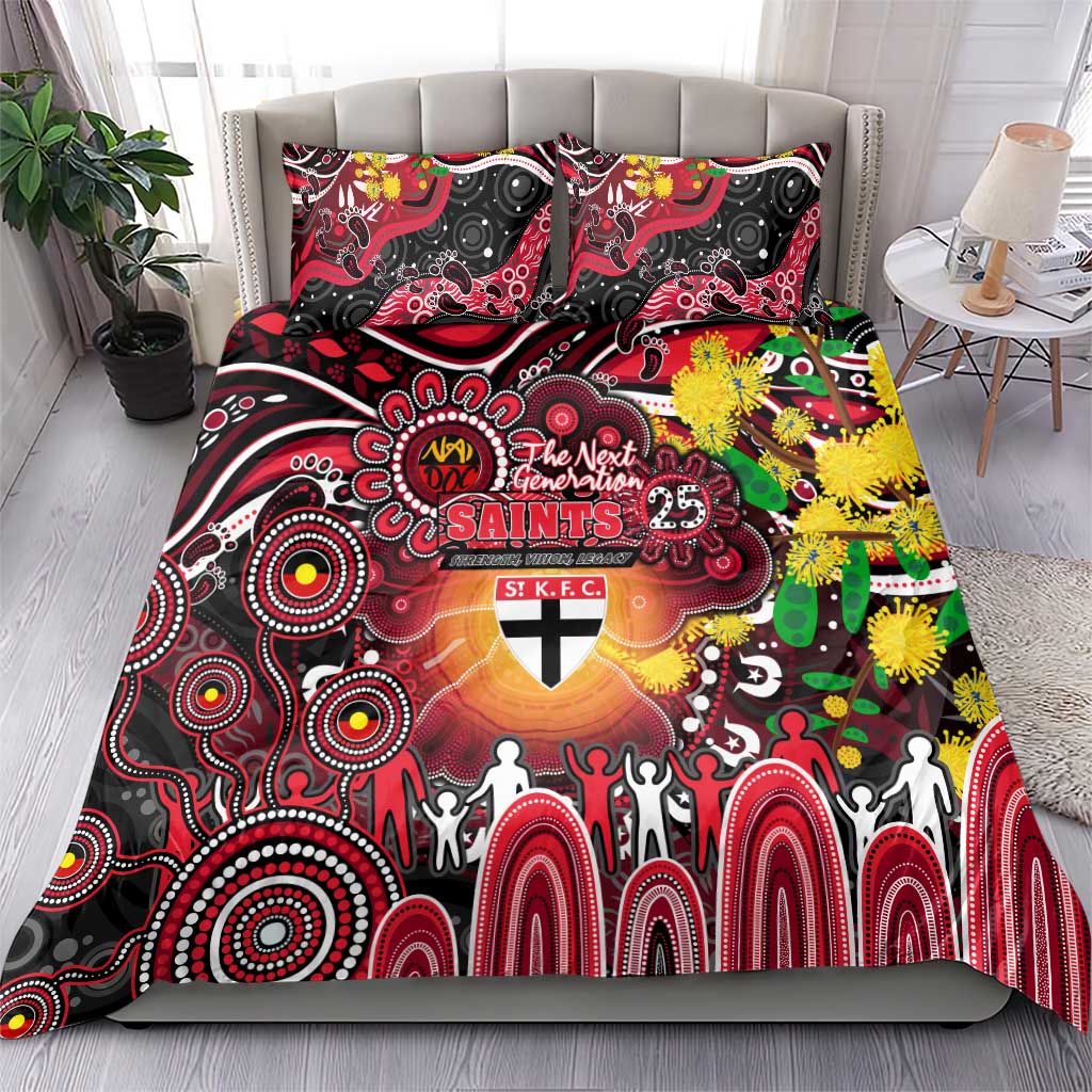 NAIDOC Week 2025 Saints Football Bedding Set Aboriginal Dot Painting