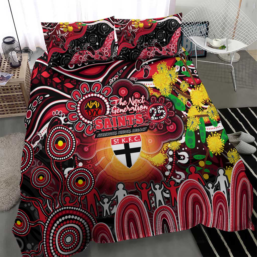 NAIDOC Week 2025 Saints Football Bedding Set Aboriginal Dot Painting