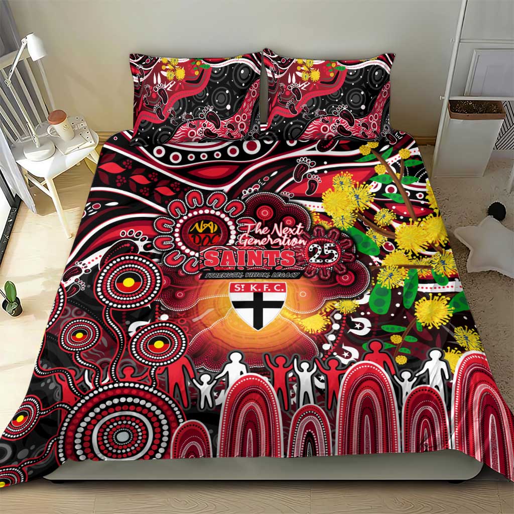 NAIDOC Week 2025 Saints Football Bedding Set Aboriginal Dot Painting