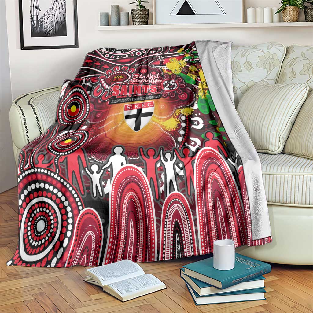NAIDOC Week 2025 Saints Football Blanket Aboriginal Dot Painting