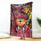 NAIDOC Week 2025 Saints Football Blanket Aboriginal Dot Painting