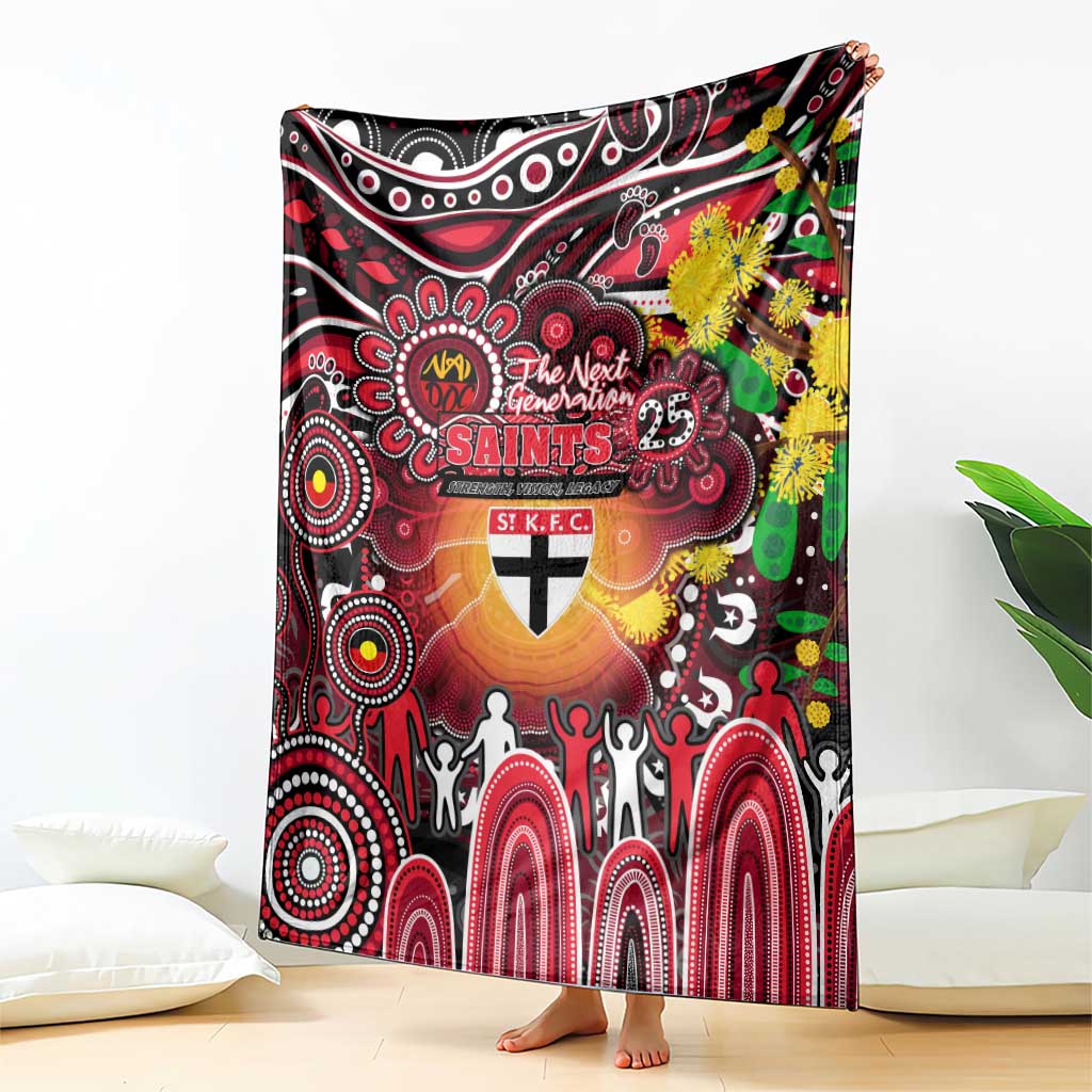 NAIDOC Week 2025 Saints Football Blanket Aboriginal Dot Painting