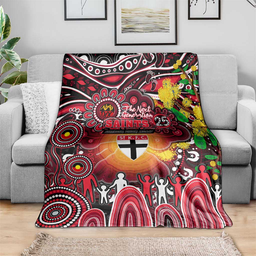 NAIDOC Week 2025 Saints Football Blanket Aboriginal Dot Painting