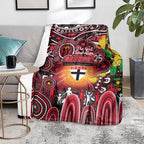 NAIDOC Week 2025 Saints Football Blanket Aboriginal Dot Painting
