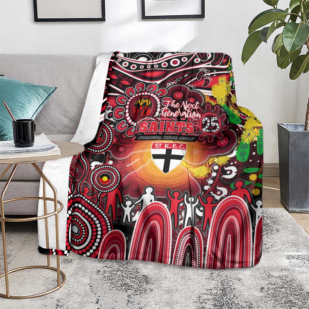 NAIDOC Week 2025 Saints Football Blanket Aboriginal Dot Painting