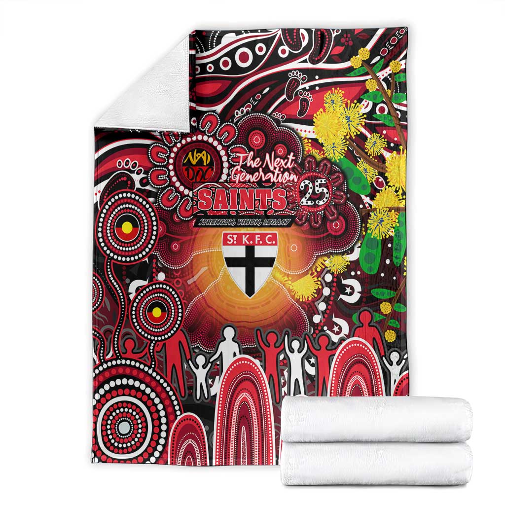 NAIDOC Week 2025 Saints Football Blanket Aboriginal Dot Painting