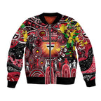 Personalised NAIDOC Week 2025 Saints Football Bomber Jacket Aboriginal Dot Painting