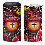 NAIDOC Week 2025 Saints Football 4 in 1 Can Cooler Tumbler Aboriginal Dot Painting