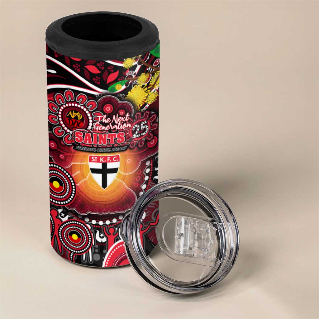 NAIDOC Week 2025 Saints Football 4 in 1 Can Cooler Tumbler Aboriginal Dot Painting
