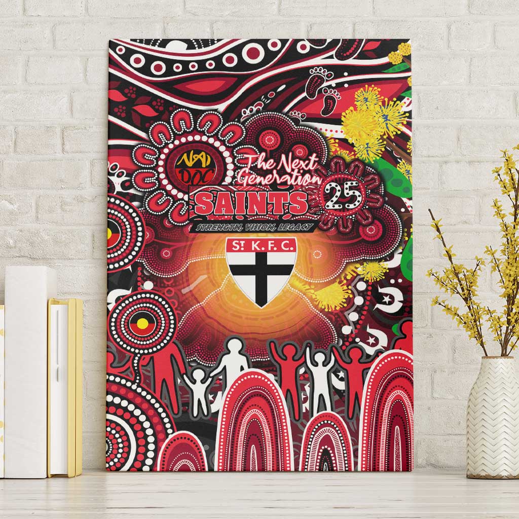 NAIDOC Week 2025 Saints Football Canvas Wall Art Aboriginal Dot Painting