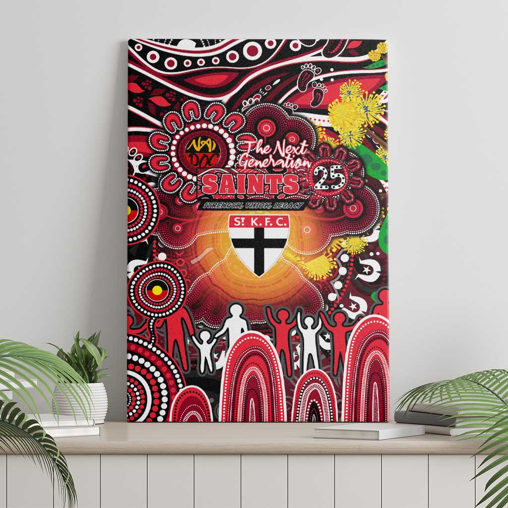 NAIDOC Week 2025 Saints Football Canvas Wall Art Aboriginal Dot Painting