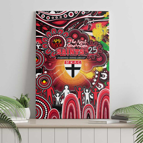 NAIDOC Week 2025 Saints Football Canvas Wall Art Aboriginal Dot Painting