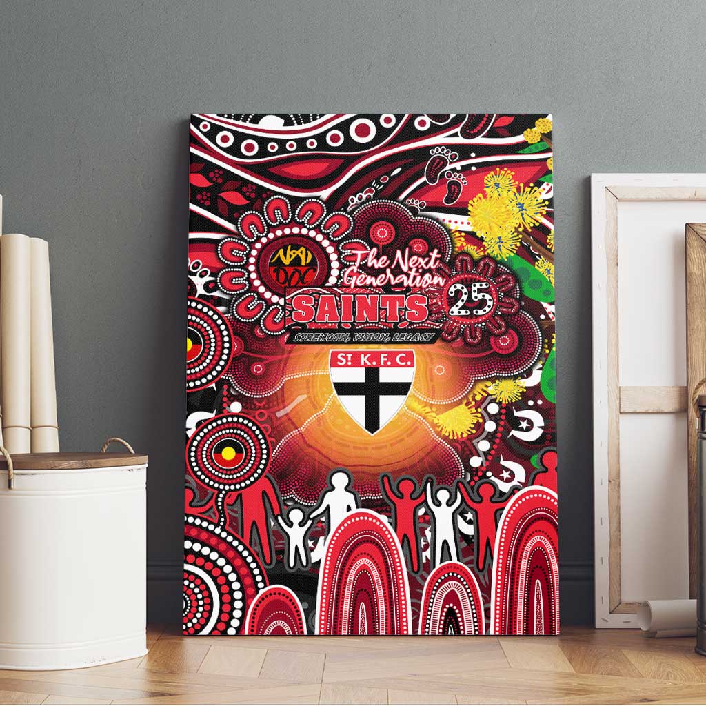 NAIDOC Week 2025 Saints Football Canvas Wall Art Aboriginal Dot Painting