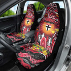 NAIDOC Week 2025 Saints Football Car Seat Cover Aboriginal Dot Painting
