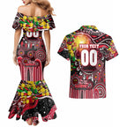 Personalised NAIDOC Week 2025 Saints Football Couples Matching Mermaid Dress and Hawaiian Shirt Aboriginal Dot Painting