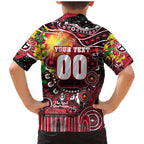 Personalised NAIDOC Week 2025 Saints Football Family Matching Mermaid Dress and Hawaiian Shirt Aboriginal Dot Painting