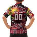 Personalised NAIDOC Week 2025 Saints Football Family Matching Puletasi and Hawaiian Shirt Aboriginal Dot Painting