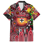 Personalised NAIDOC Week 2025 Saints Football Family Matching Short Sleeve Bodycon Dress and Hawaiian Shirt Aboriginal Dot Painting