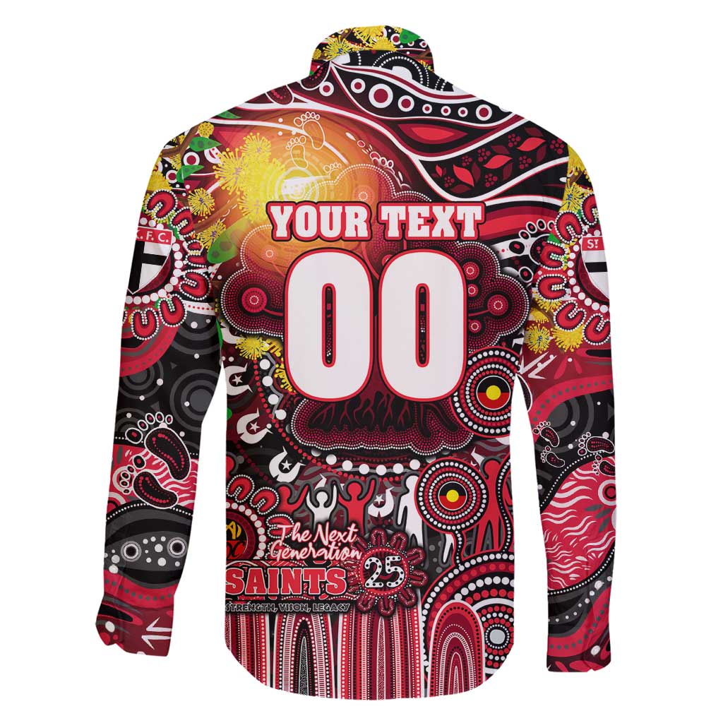 Personalised NAIDOC Week 2025 Saints Football Family Matching Summer Maxi Dress and Hawaiian Shirt Aboriginal Dot Painting