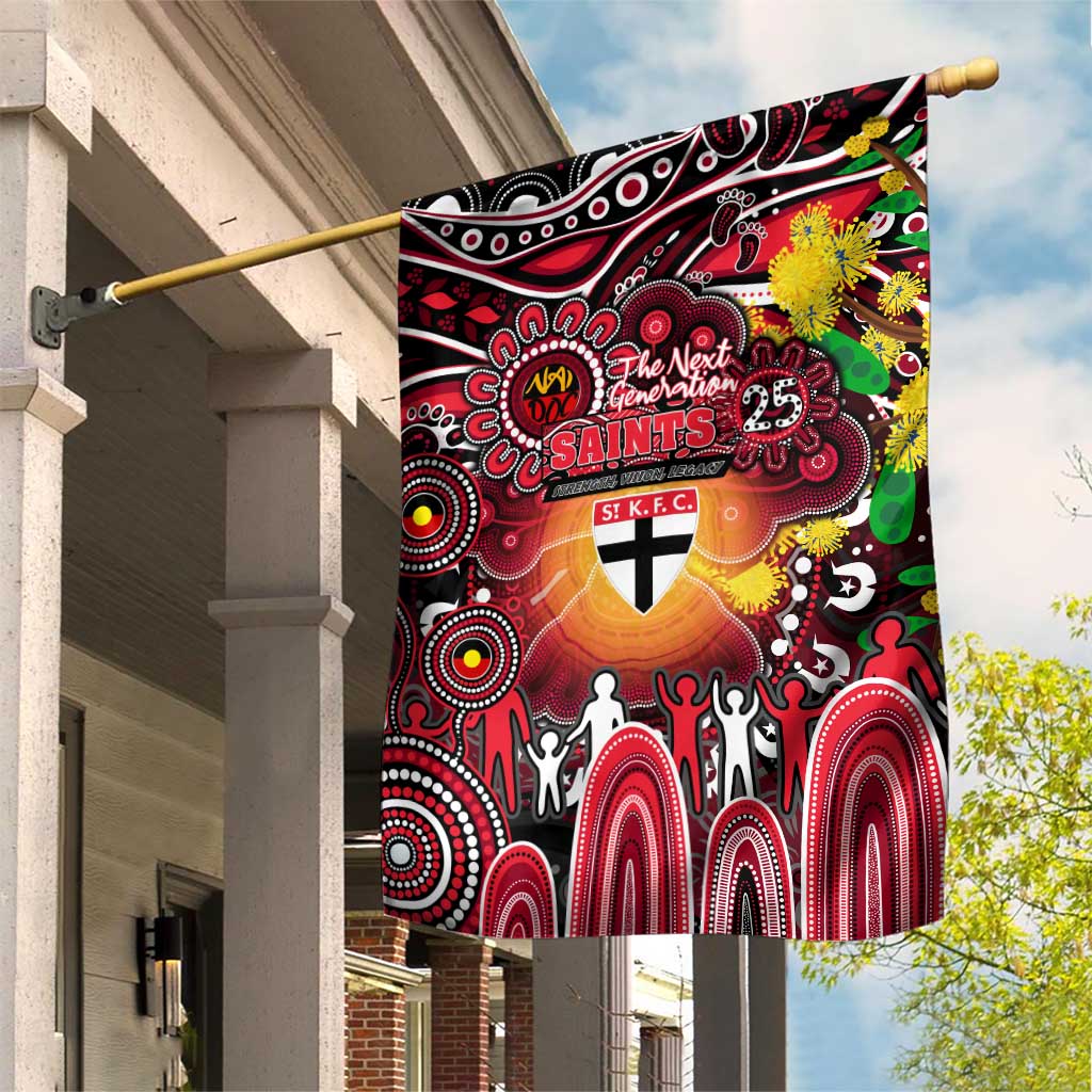 NAIDOC Week 2025 Saints Football Garden Flag Aboriginal Dot Painting