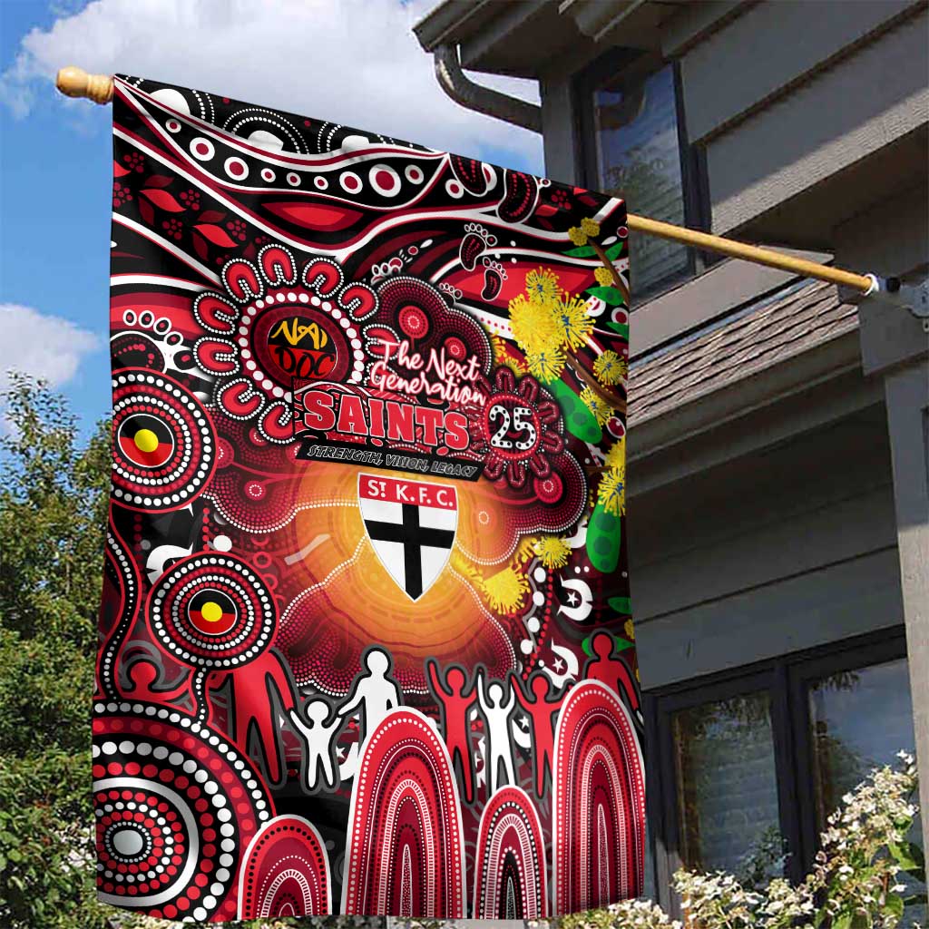 NAIDOC Week 2025 Saints Football Garden Flag Aboriginal Dot Painting