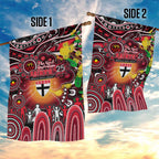 NAIDOC Week 2025 Saints Football Garden Flag Aboriginal Dot Painting