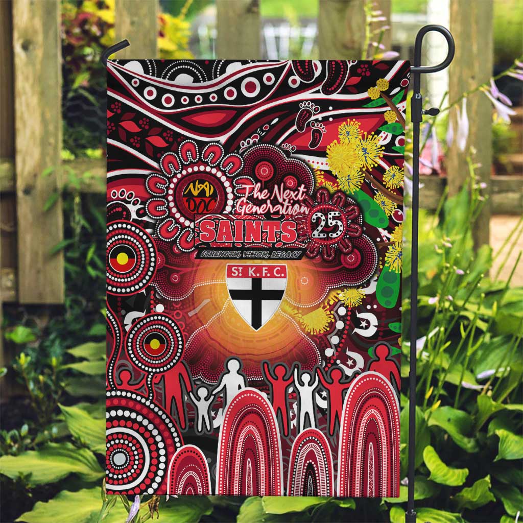 NAIDOC Week 2025 Saints Football Garden Flag Aboriginal Dot Painting