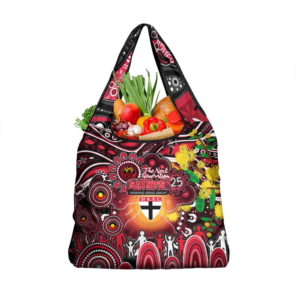 NAIDOC Week 2025 Saints Football Grocery Bag Aboriginal Dot Painting