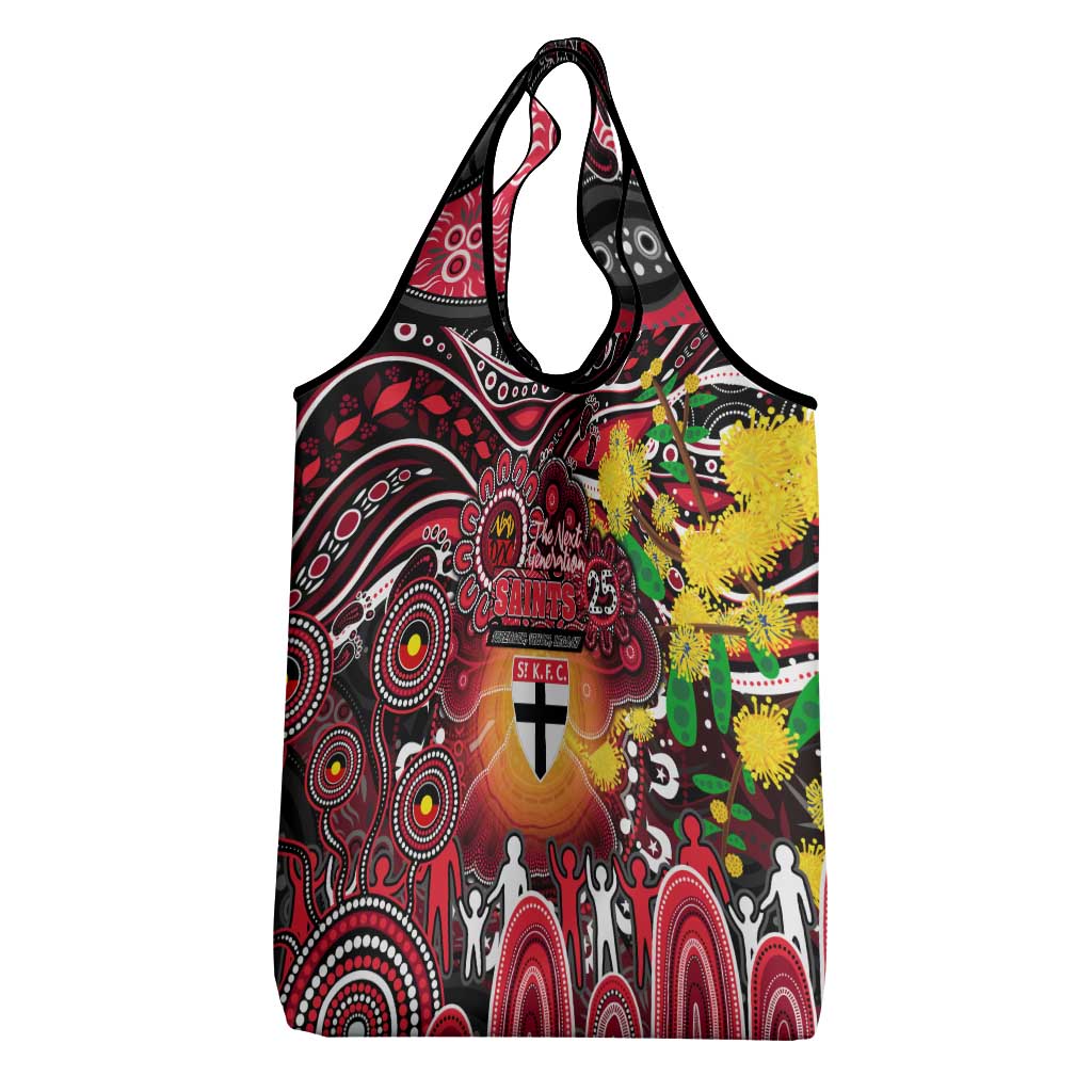 NAIDOC Week 2025 Saints Football Grocery Bag Aboriginal Dot Painting