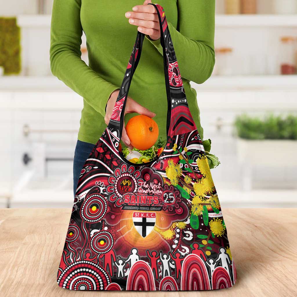 NAIDOC Week 2025 Saints Football Grocery Bag Aboriginal Dot Painting