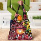 NAIDOC Week 2025 Saints Football Grocery Bag Aboriginal Dot Painting