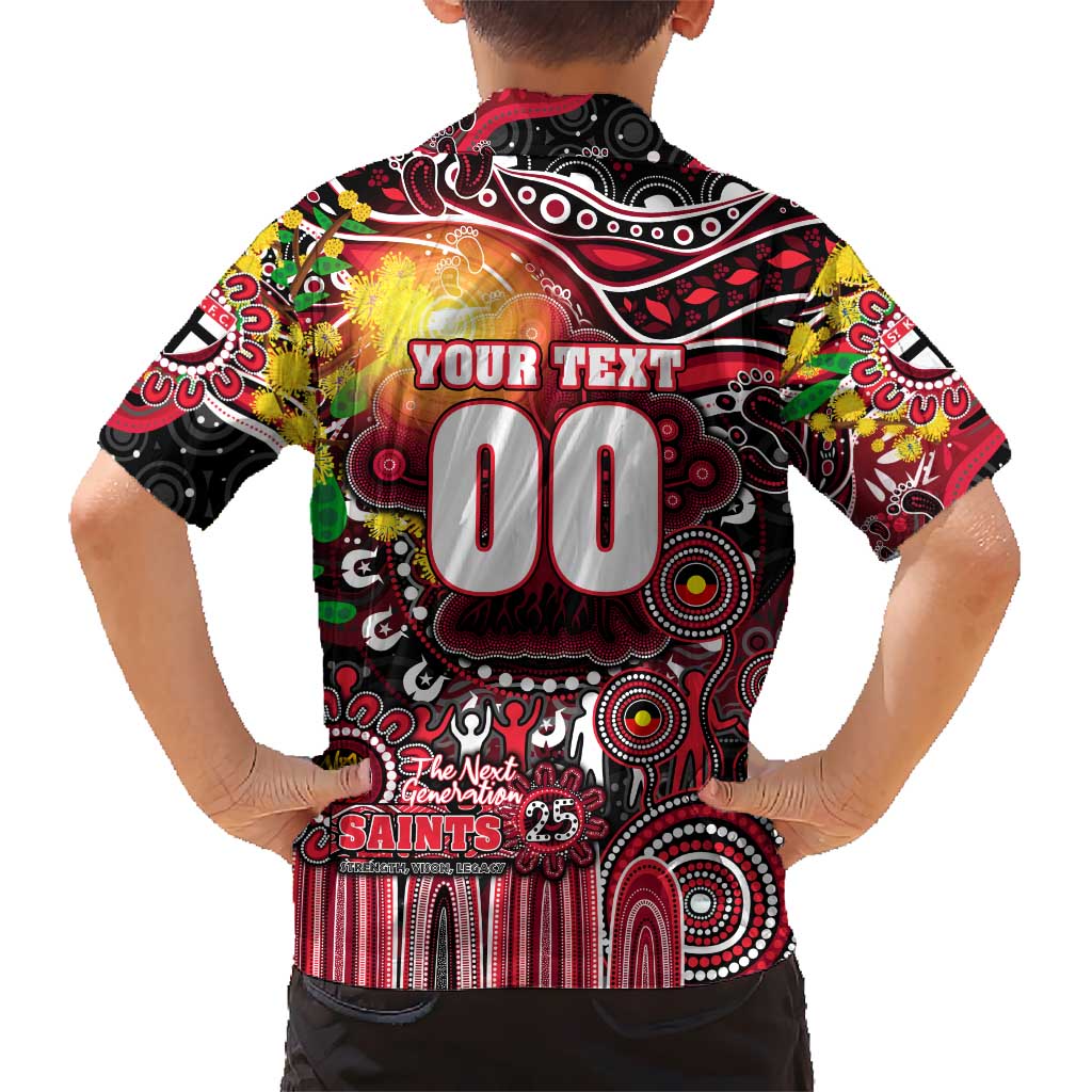 Personalised NAIDOC Week 2025 Saints Football Hawaiian Shirt Aboriginal Dot Painting