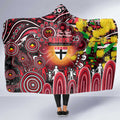 NAIDOC Week 2025 Saints Football Hooded Blanket Aboriginal Dot Painting