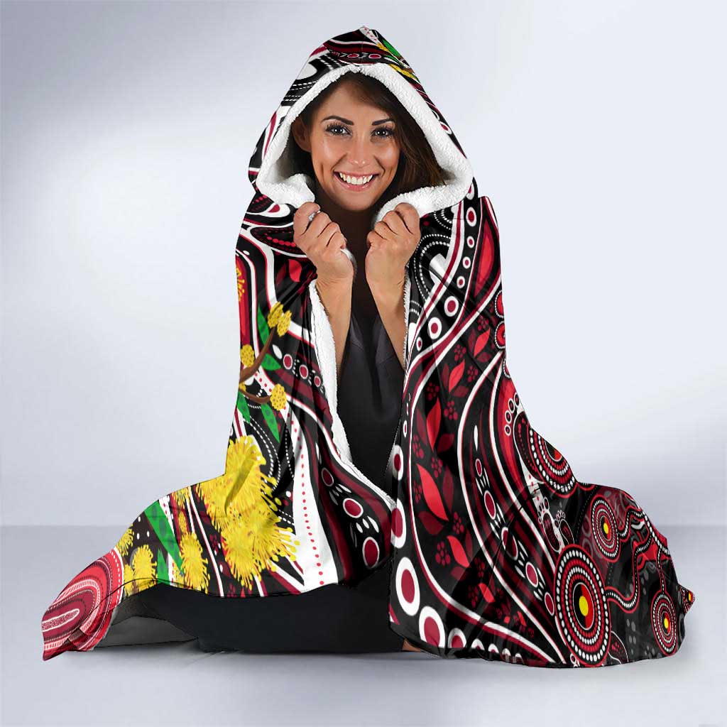 NAIDOC Week 2025 Saints Football Hooded Blanket Aboriginal Dot Painting