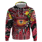 Personalised NAIDOC Week 2025 Saints Football Hoodie Aboriginal Dot Painting