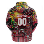 Personalised NAIDOC Week 2025 Saints Football Hoodie Aboriginal Dot Painting