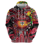 Personalised NAIDOC Week 2025 Saints Football Hoodie Aboriginal Dot Painting