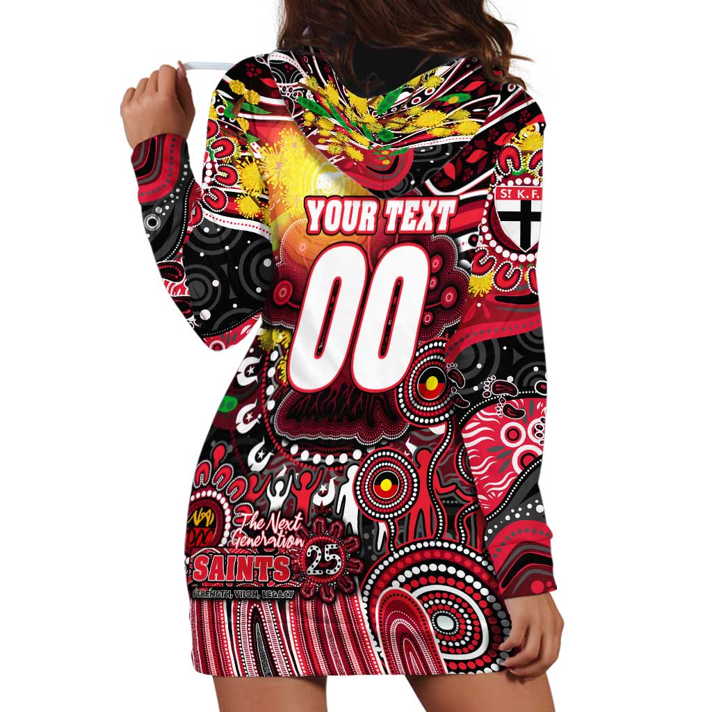 Personalised NAIDOC Week 2025 Saints Football Hoodie Dress Aboriginal Dot Painting