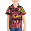 Personalised NAIDOC Week 2025 Saints Football Kid Hawaiian Shirt Aboriginal Dot Painting