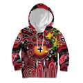 Personalised NAIDOC Week 2025 Saints Football Kid Hoodie Aboriginal Dot Painting