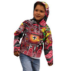 Personalised NAIDOC Week 2025 Saints Football Kid Hoodie Aboriginal Dot Painting