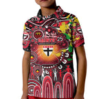 Personalised NAIDOC Week 2025 Saints Football Kid Polo Shirt Aboriginal Dot Painting