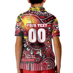 Personalised NAIDOC Week 2025 Saints Football Kid Polo Shirt Aboriginal Dot Painting